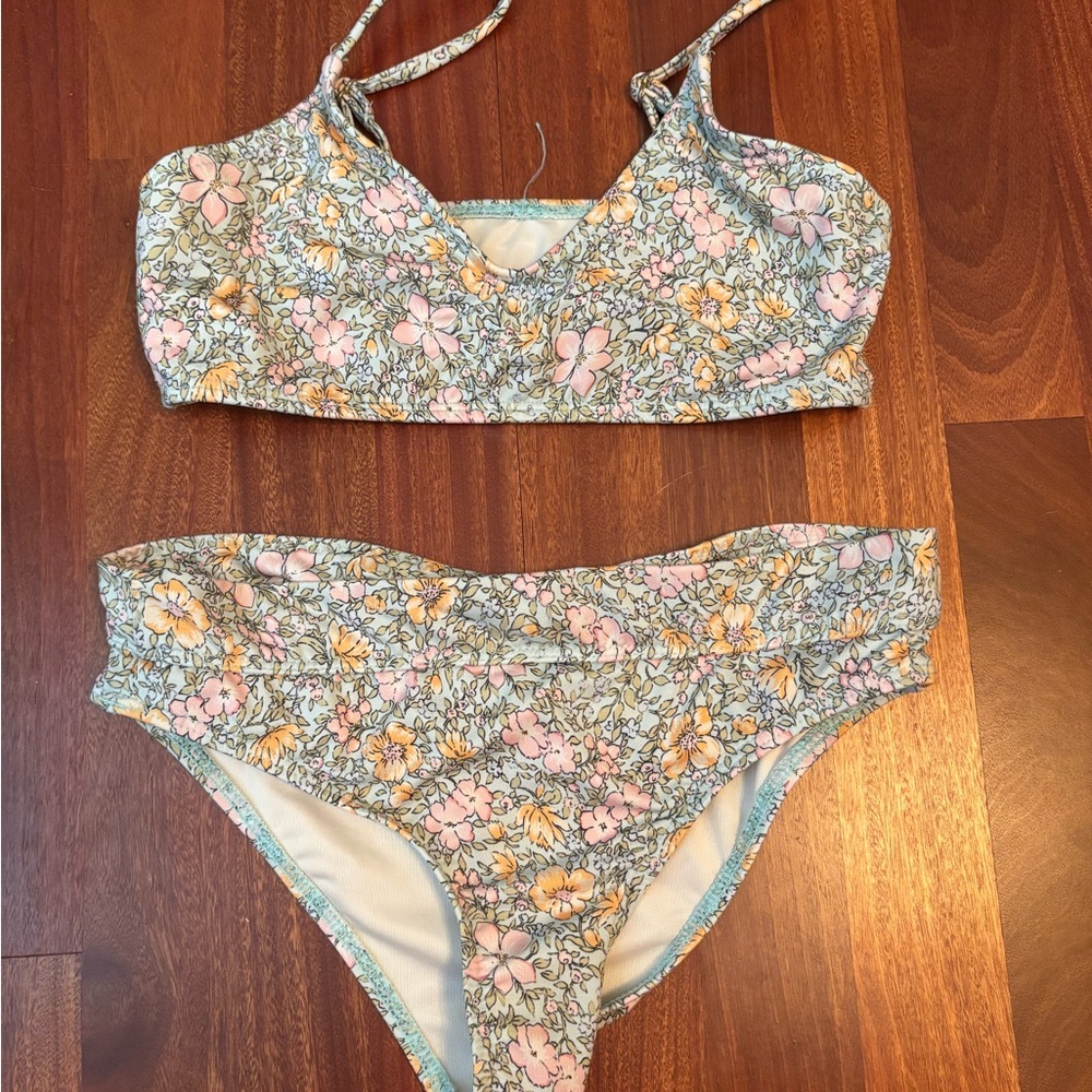 Billabong Floral Bikini - Blue, Pink, Yellow